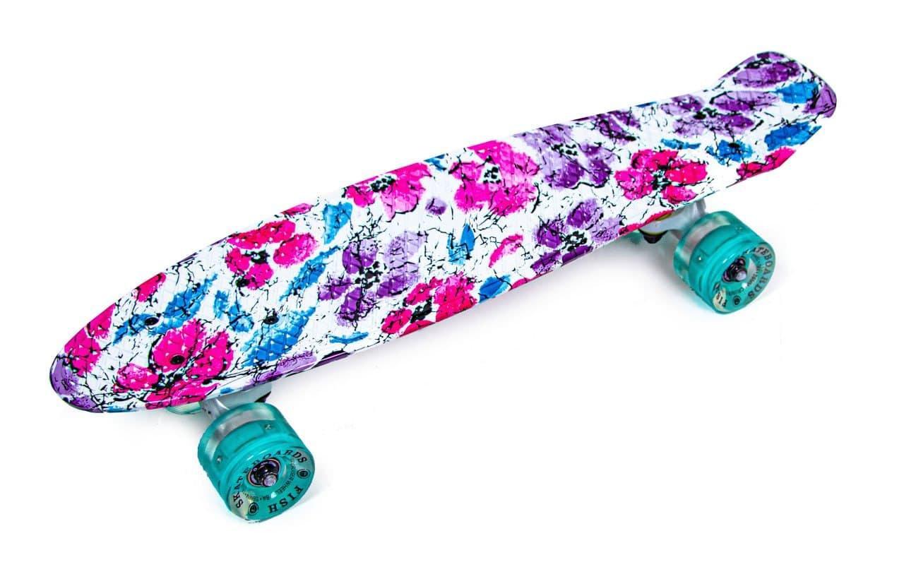 Пенниборд Fish Poppies колеса с подсветкой (447847382)