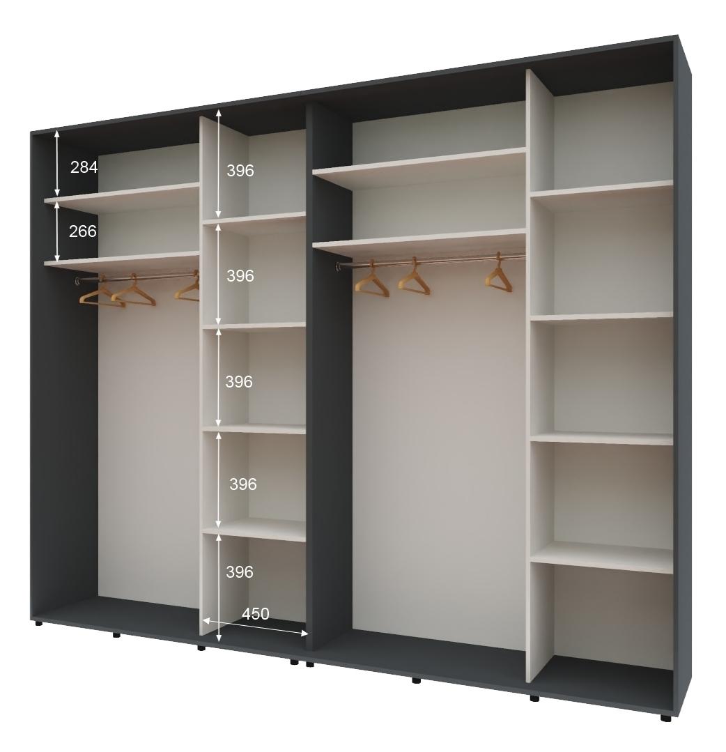 ᐉ Шкаф-купе четырехдверный Комфорт Мебель ДСП Стандарт 300х60х210 см ...
