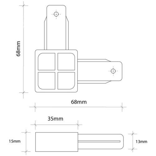 Соединитель угловой PR-902-Corner 90° WH (70567) - фото 6 Соединитель угловой PR-902-Corner 90° WH (70567) - фото 6
