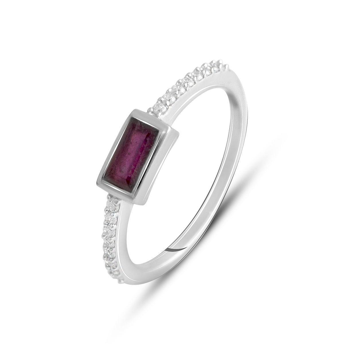 Кольцо серебряное Tiva с натуральным рубином 0,79 ct 1,62 г р. 17,5 (2098652)