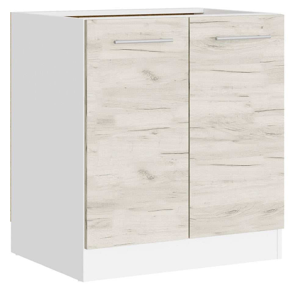 Шкаф кухонный нижний без столешницы Эверест Эко 800 80х46х82 см Белый/Дуб крафт белый (09062)