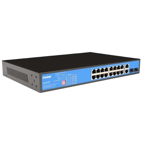 Коммутатор Ewind EW-S1920CG-AP неуправляемый настольный 20 портов IEEE 802.3af/at PoE (35896610)