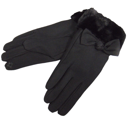 Перчатки сенсорные на меху с манжетом Anjela FGBKT-173 р. 8,5 Черный (1705067277)