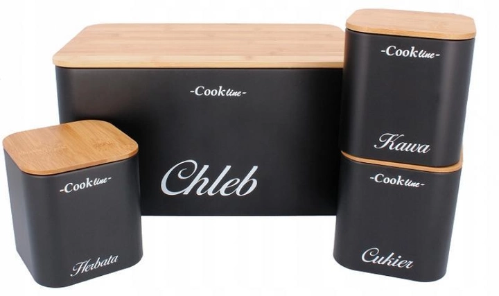 Хлебница Chomik NEL7113 эмалированная и 3 емкостями для специй (14716313)