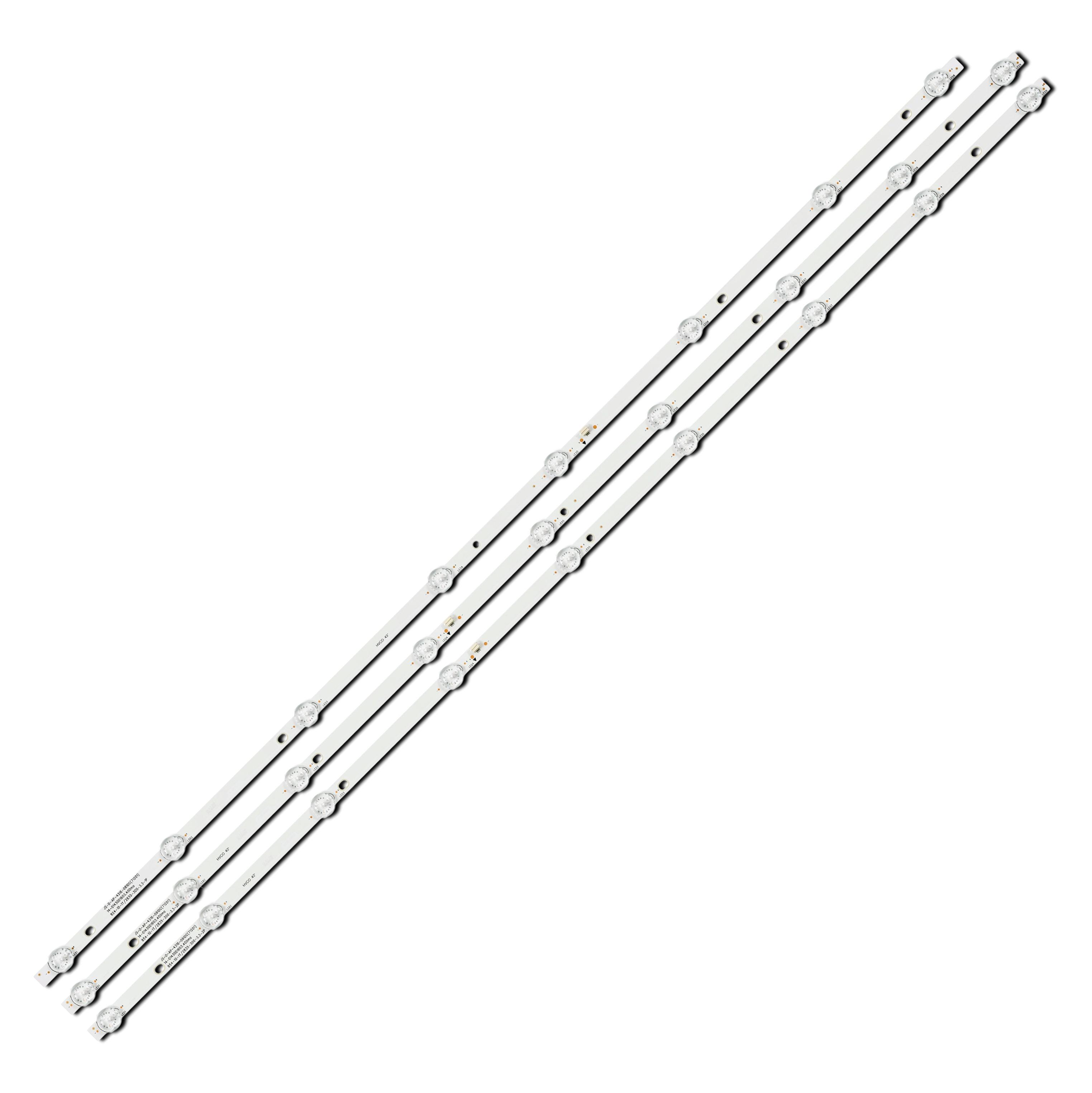 Комплект LED подсветки для TV JS-D-AP4316-081DC 71201 JS-D-AP4316-091DC 71201 824-10-1T/2835-300-3.3-2P 43" 3 шт. (ART-15058)