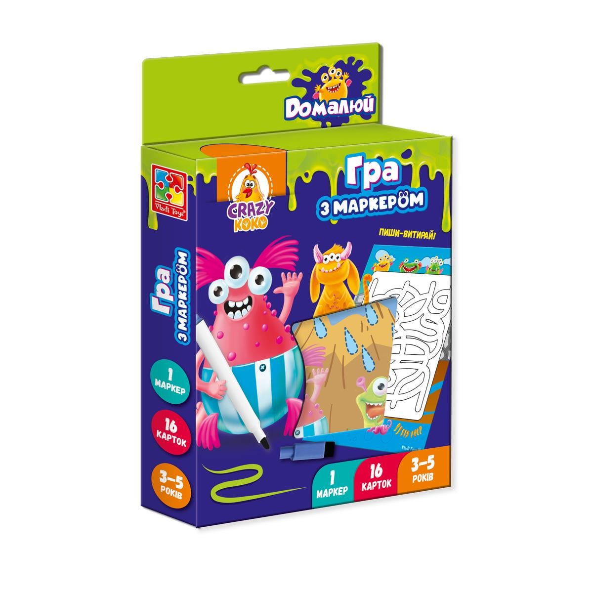 Гра з маркером Vladi Toys Пиши та витирай Монстрики (MTT-123852)