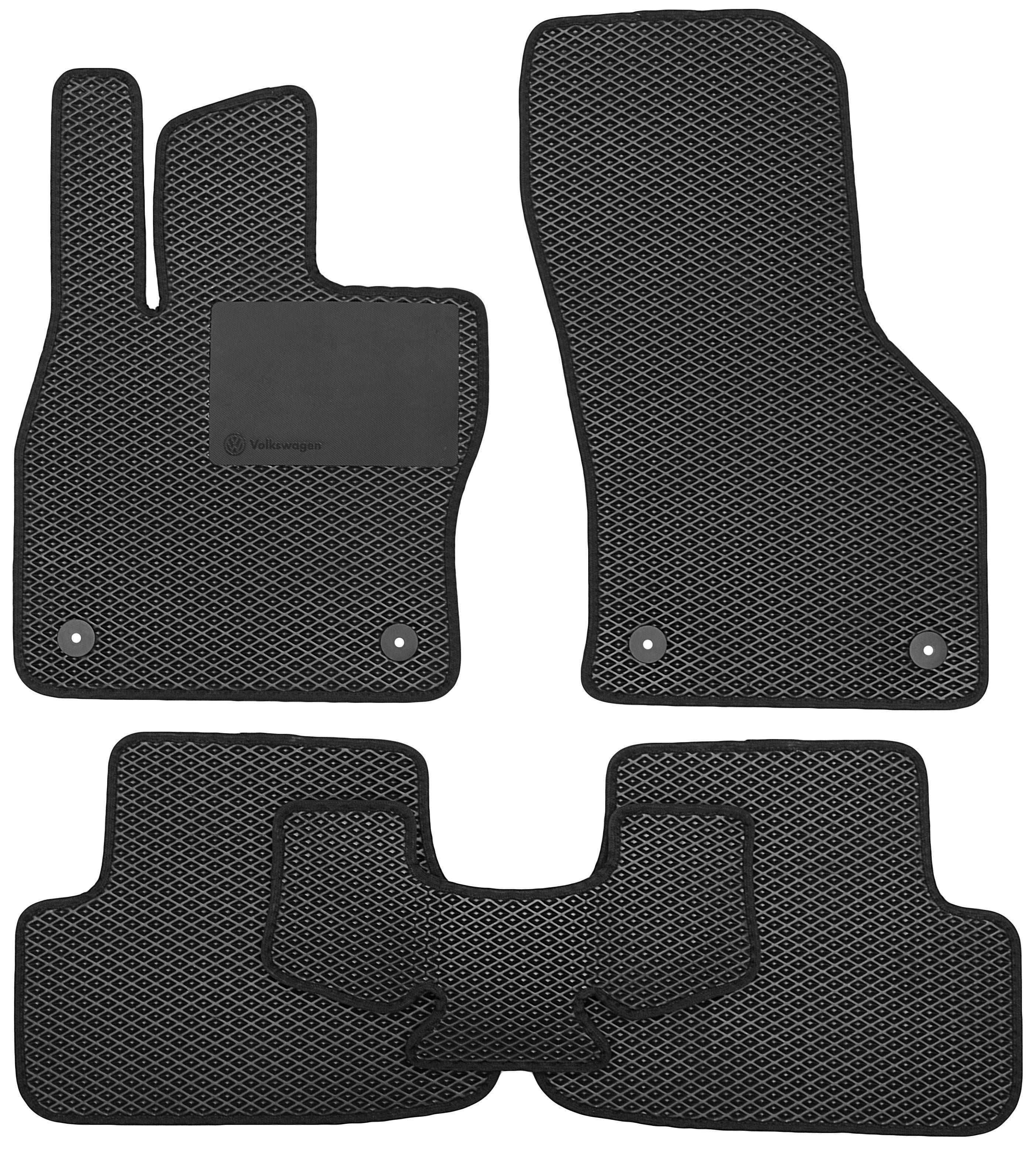 Коврики в салон для Volkswagen Golf VII '12- EVA-полимерные с подпятником Черный (178866)