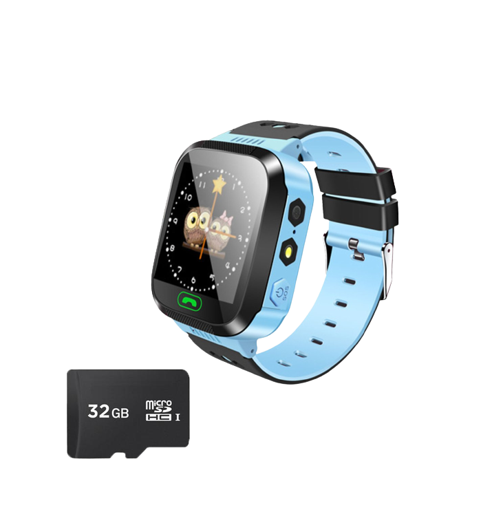 Смарт-часы детские с камерой и карта памяти 32 Гб Blue (4-5-12962)