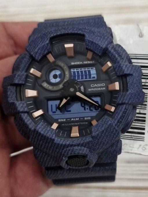 Наручные часы мужские Casio G-Shock GA-700DE-2A ударопрочные с водозащитой 200 м/подсветкой Серый (3089000809)