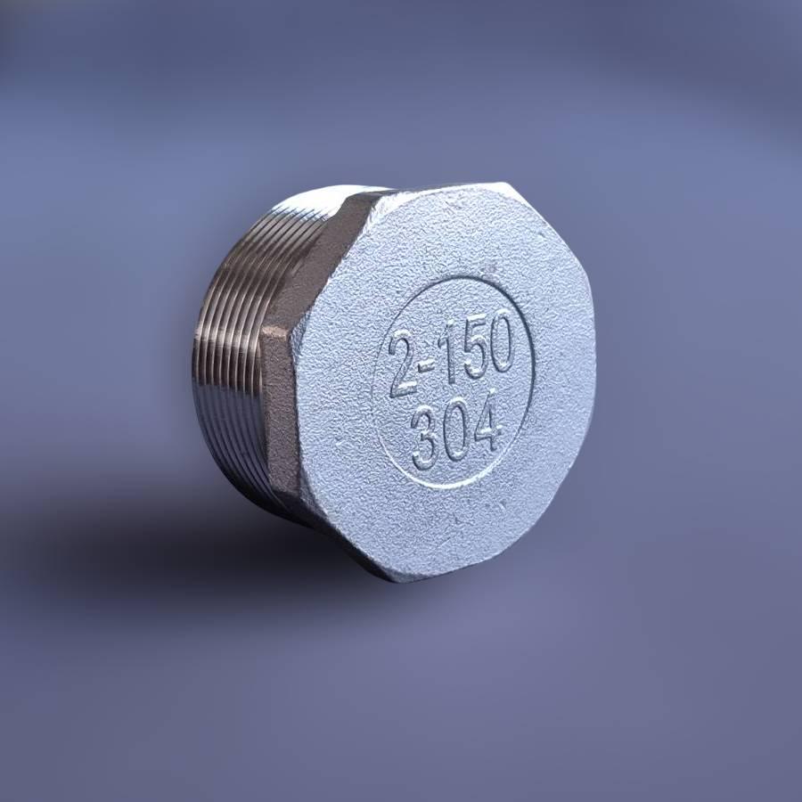 Заглушка різьбова восьмигранна DN50 BSPP н/ж сталь AISI304 Class-150 зовнішня різьба 2" (29203374) - фото 3 Заглушка різьбова восьмигранна DN50 BSPP н/ж сталь AISI304 Class-150 зовнішня різьба 2" (29203374) - фото 3