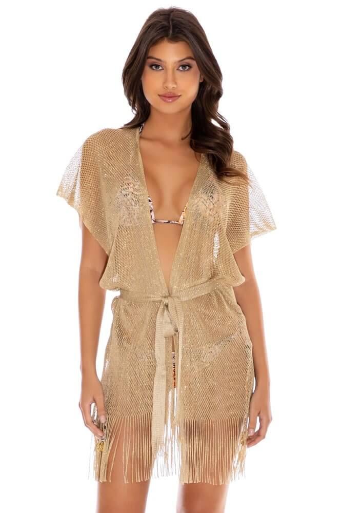 Туніка пляжна Luli Fama UN Золотий(L666L99gold)