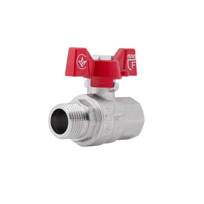 Кран шаровой SD Forte ВЗ для воды бабочка 1/2" (SF607W15)