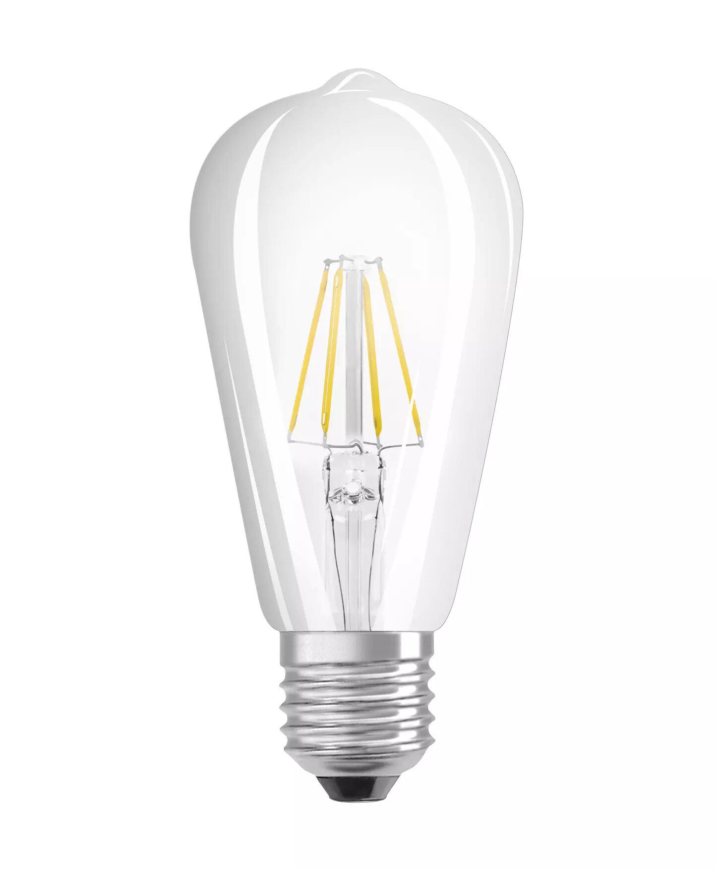 Лампа філаментна Osram E27 6,5W 220-240V 806lm 2700К 300° (4058075434400) - фото 2