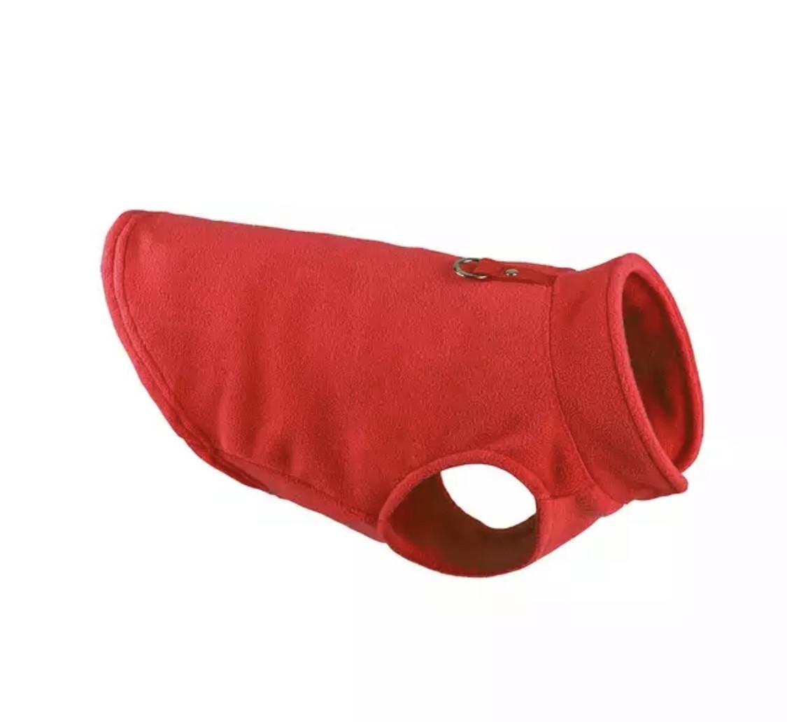 Жилетка флисовая для собак S Red