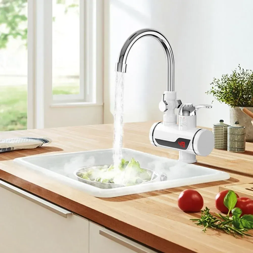 Проточный водонагреватель Delimano с LCD экраном и лейкой душем 3000 Вт (234591520) - фото 2 Проточный водонагреватель Delimano с LCD экраном и лейкой душем 3000 Вт (234591520) - фото 2