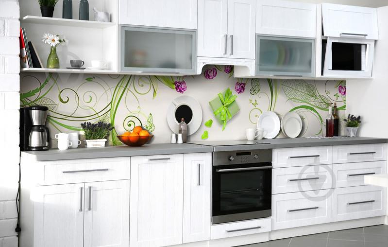 Скинали на кухню Zatarga «Зелений настрій» 600х3000 мм вінілова 3Д наклейка кухонний фартух самоклеюча Скинали на кухню Zatarga «Зелений настрій» 600х3000 мм вінілова 3Д наклейка кухонний фартух самоклеюча