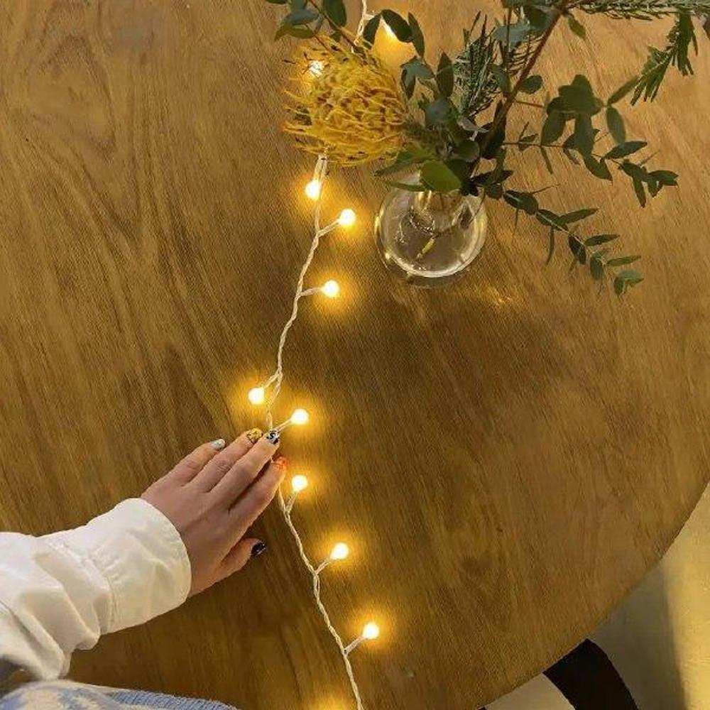 Гірлянда світлодіодна Кульки на ялинку 200 LED 10 мм 10 м білий провід Теплий білий - фото 2 Гірлянда світлодіодна Кульки на ялинку 200 LED 10 мм 10 м білий провід Теплий білий - фото 2