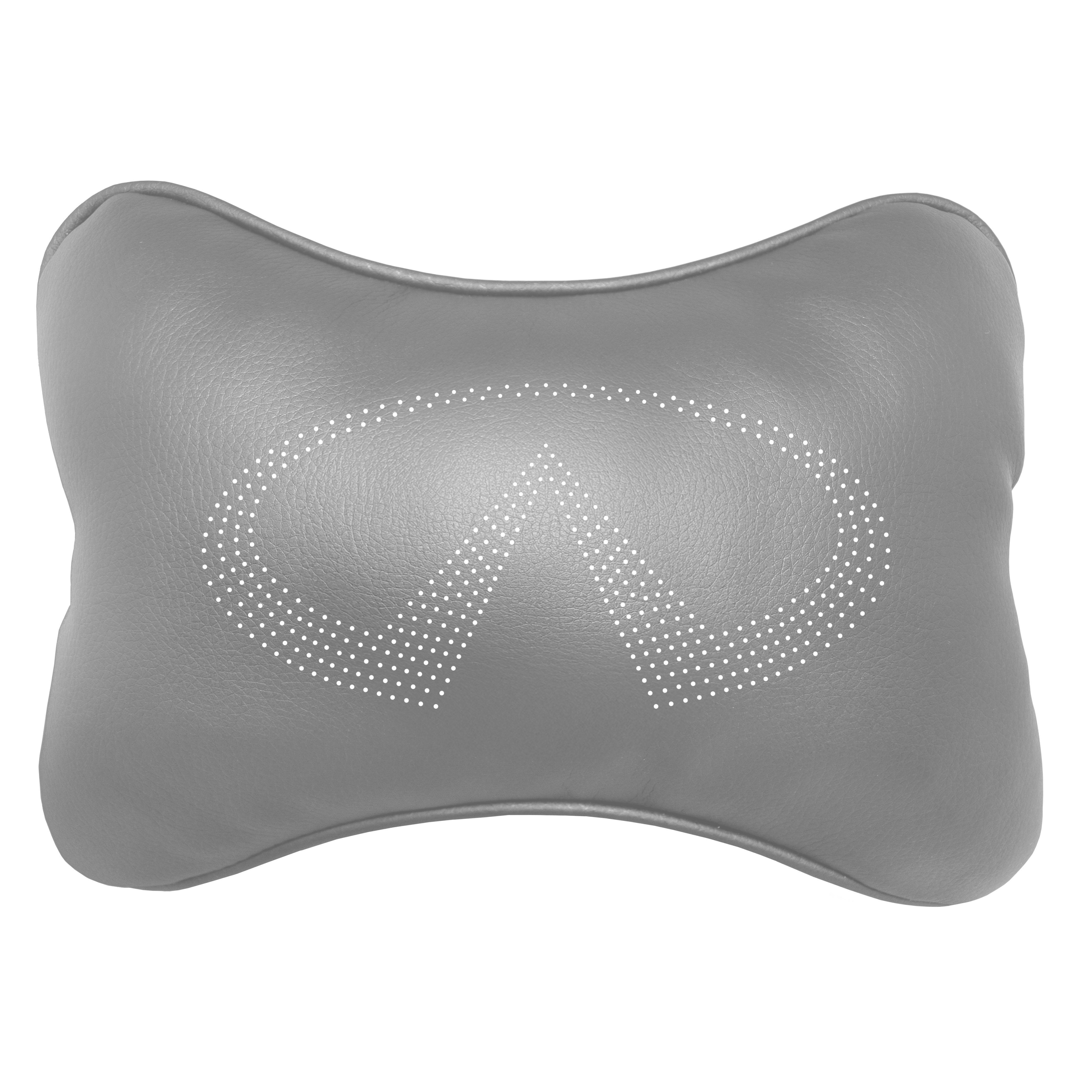 Подушка автомобильная Avtolife Infinity для шеи из экокожи Серый (AVT-LGR-24)