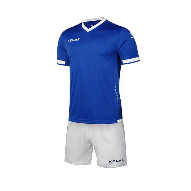 Комплект футбольной формы Kelme Alavees к/р XS Синий/Белый