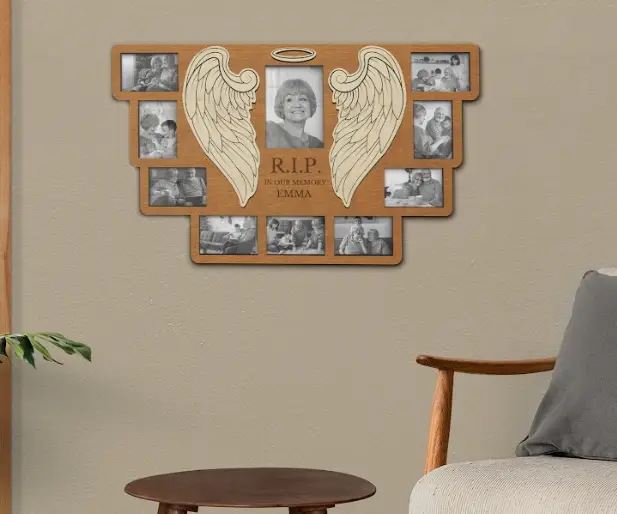 Колаж із пам'ятних фотографій з написом Спочивай з миром Світло-коричневий (rip_wings_collage) - фото 2 Колаж із пам'ятних фотографій з написом Спочивай з миром Світло-коричневий (rip_wings_collage) - фото 2