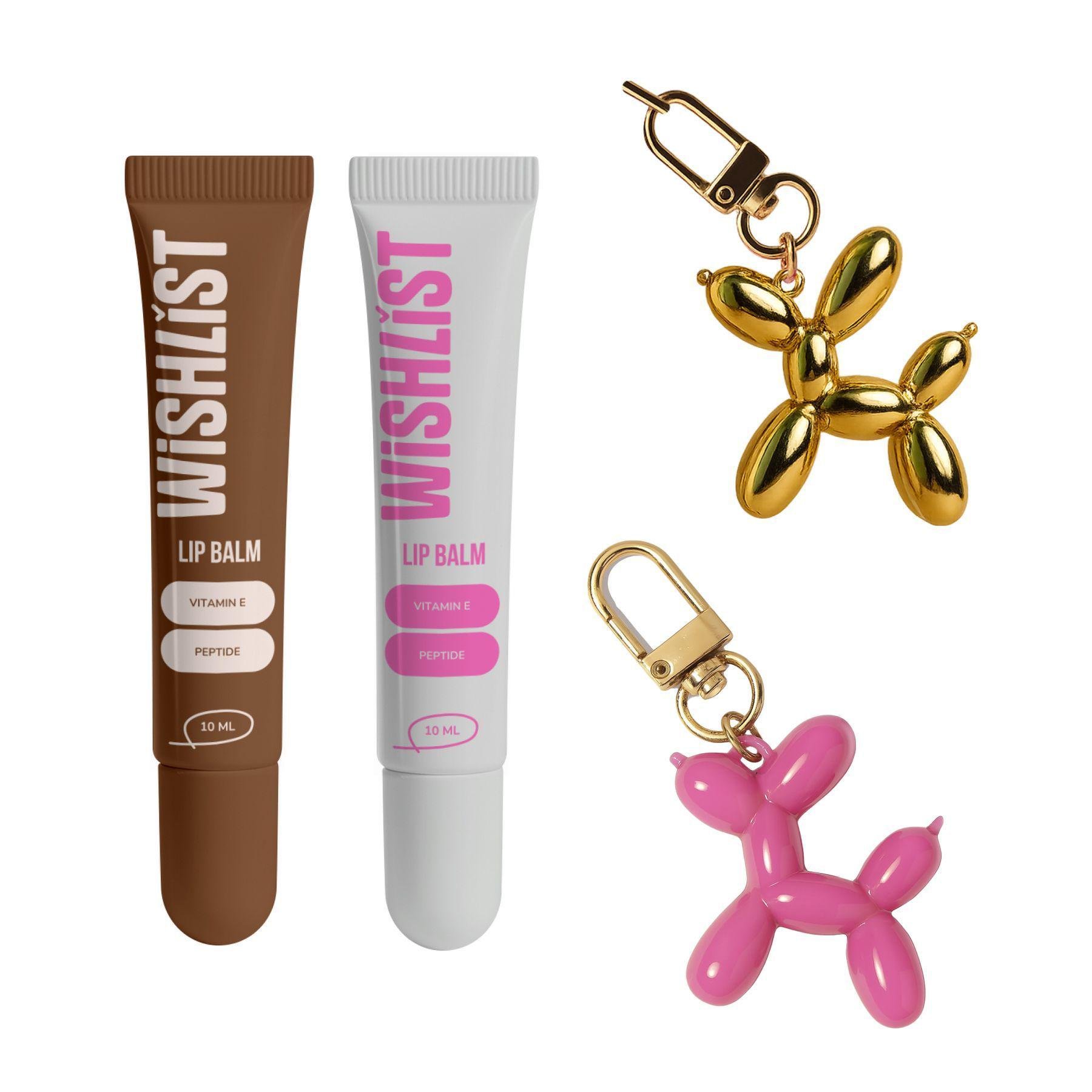 Набір бальзамів-блисків для губ Espresso Noir&Crystal Sorbet Wishlist Lip Gloss Balms з брелоками (Wk-13-020)