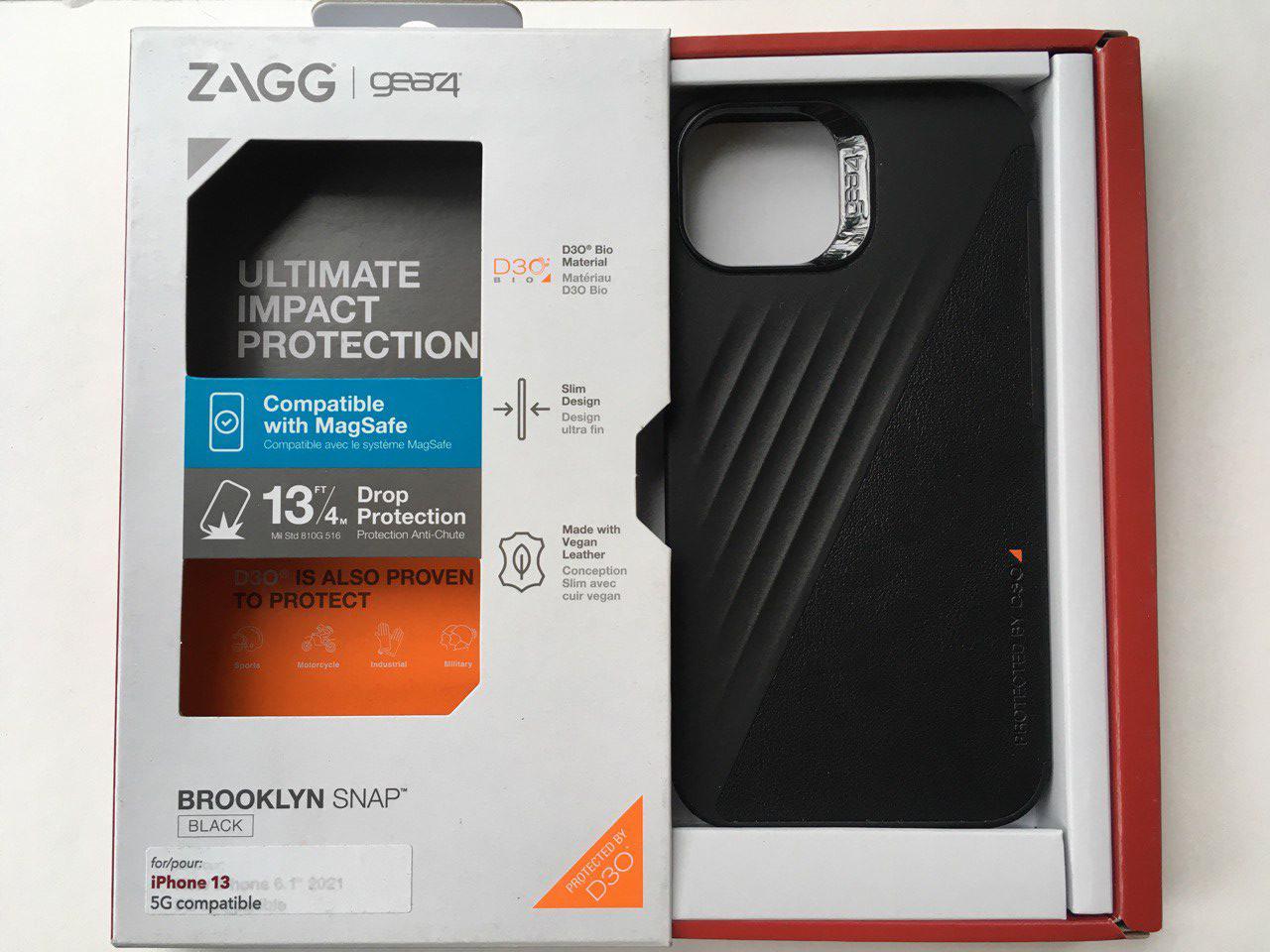 Чехол противоударный ZAGG Gear4 Brooklyn Snap MagSafe для Iphone 13/14 (6.1") Black - фото 10