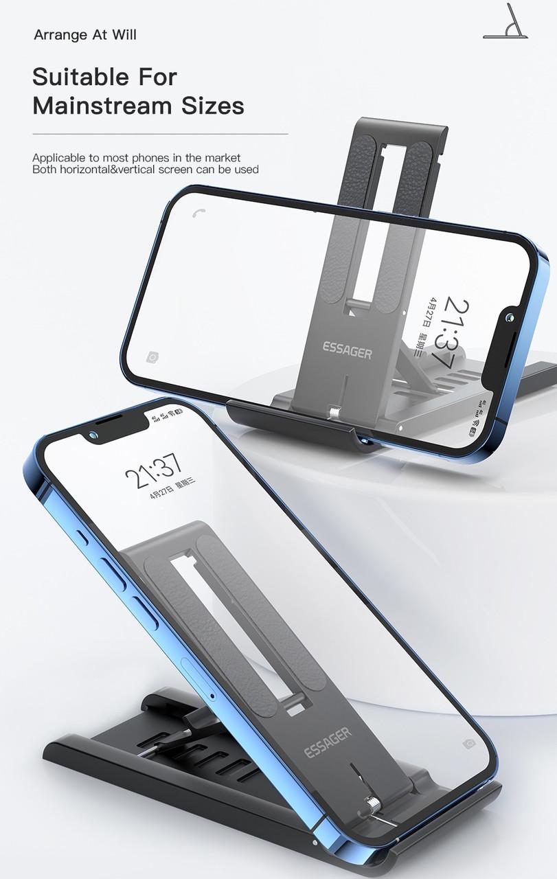 Настільна підставка Essager для планшету Black (25397468) - фото 5 Настільна підставка Essager для планшету Black (25397468) - фото 5