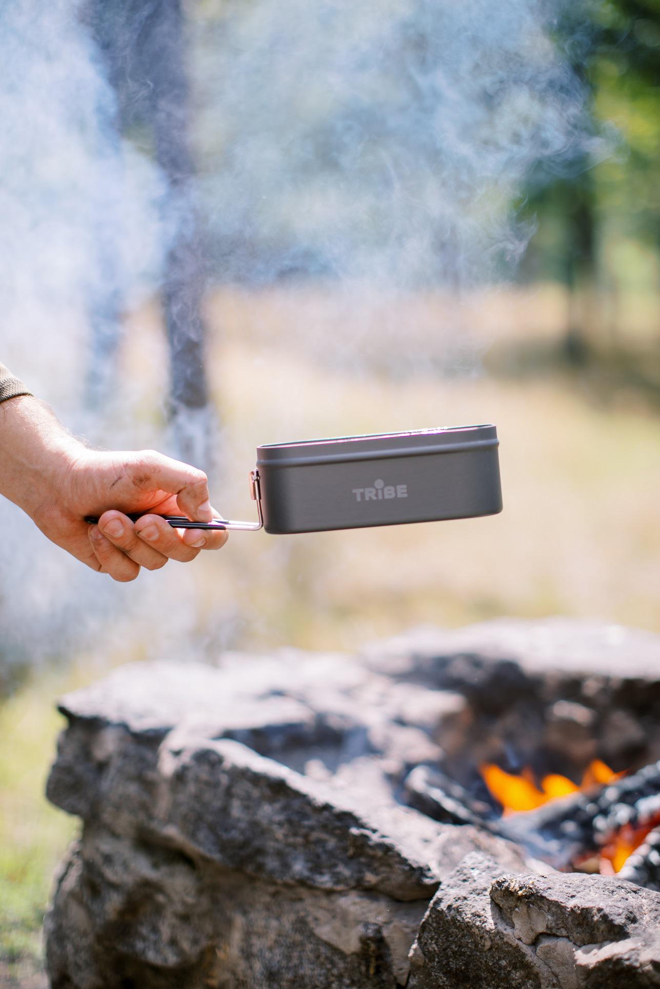 Контейнер для еды Tribe Lunch Box Alu алюминиевый со складной ручкой (T-FG-0016-grey) - фото 7