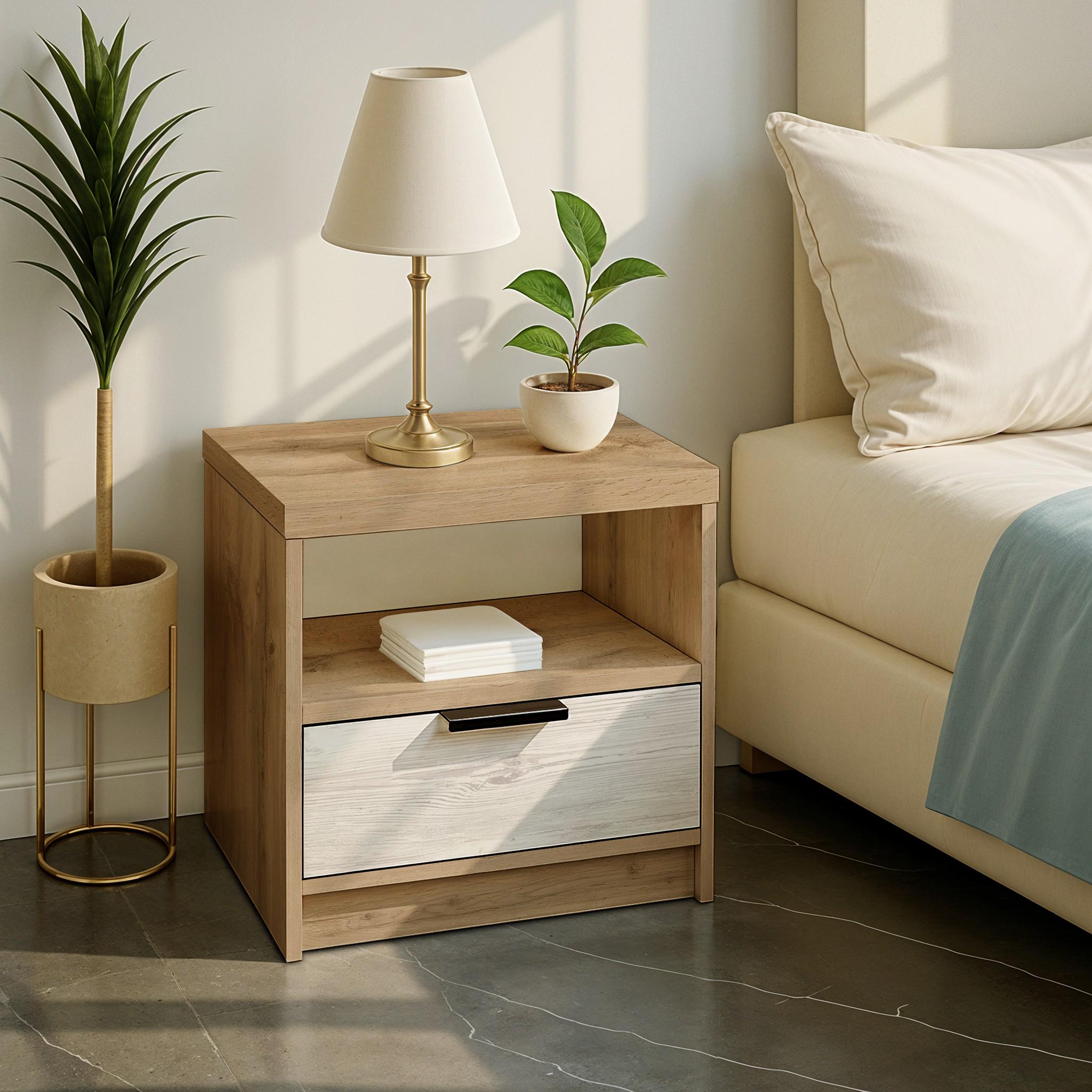 Тумба прикроватная Komfort 450х320х450 мм Дуб Аппалачи/Аляска