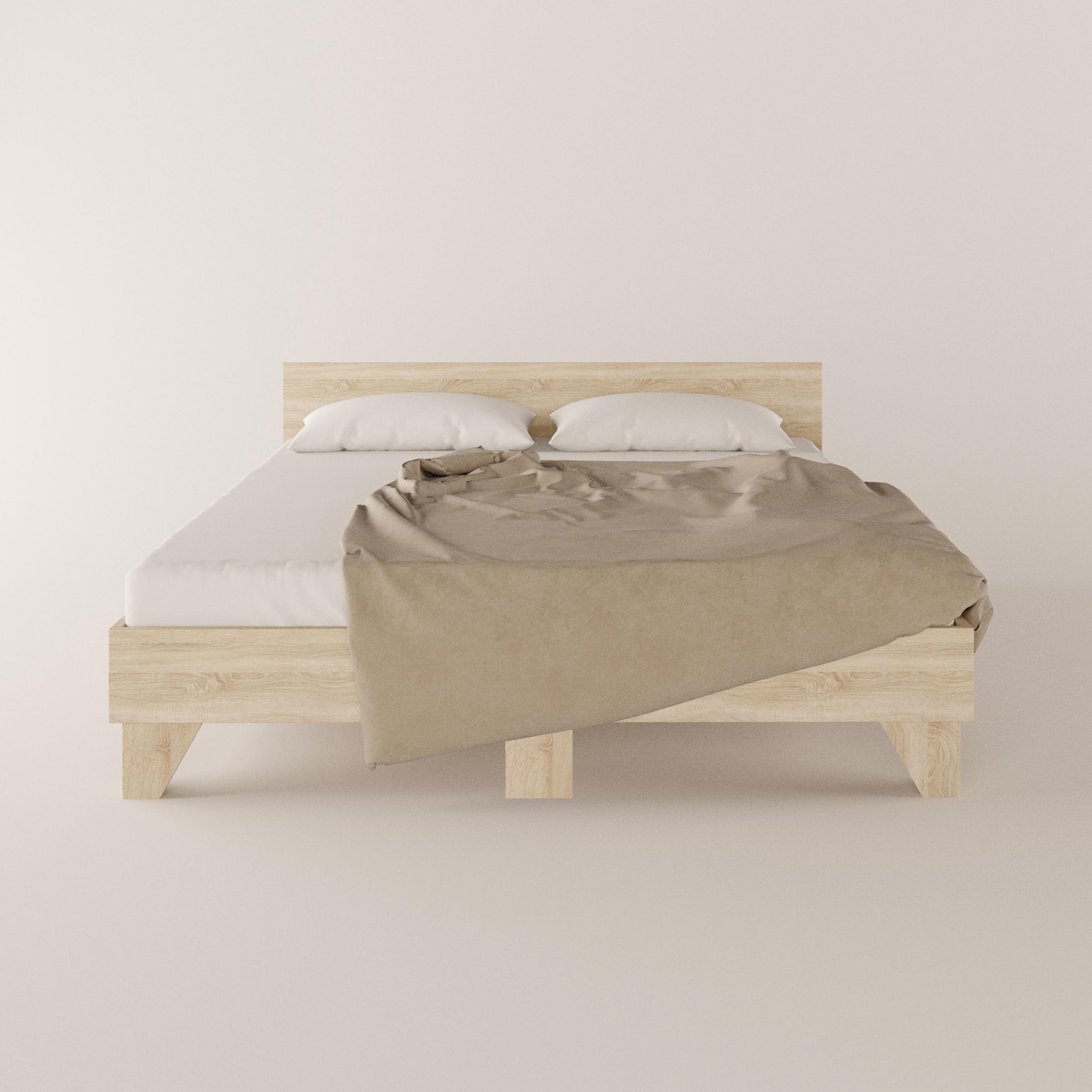 Двуспальная кровать/основание с ламелями КР-16 ДСП Дуб сонома 164х204х66,5 см
