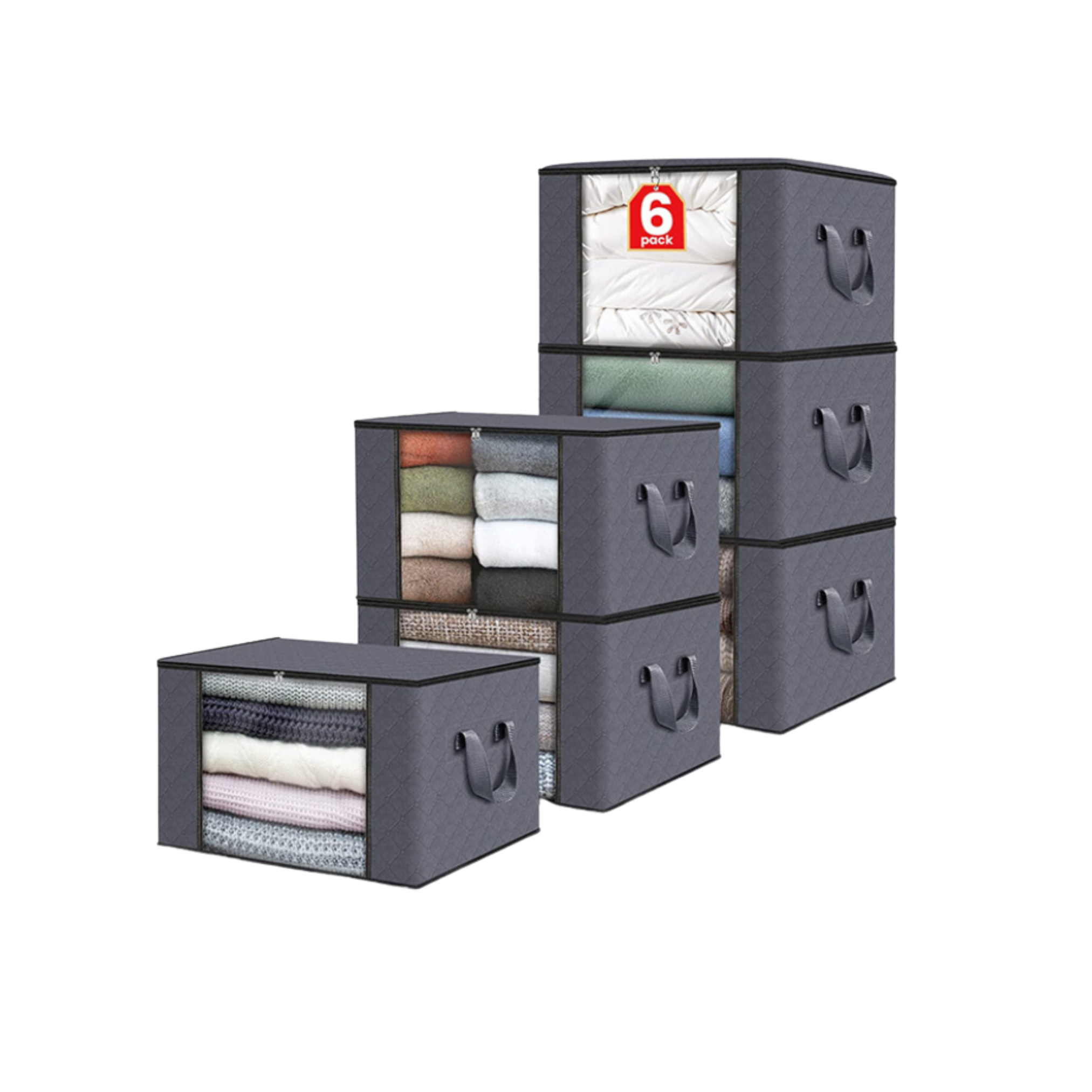 Органайзери для зберігання одягу/ постільної білизни/ковдри 6 шт. Органайзери для зберігання одягу/ постільної білизни/ковдри 6 шт.