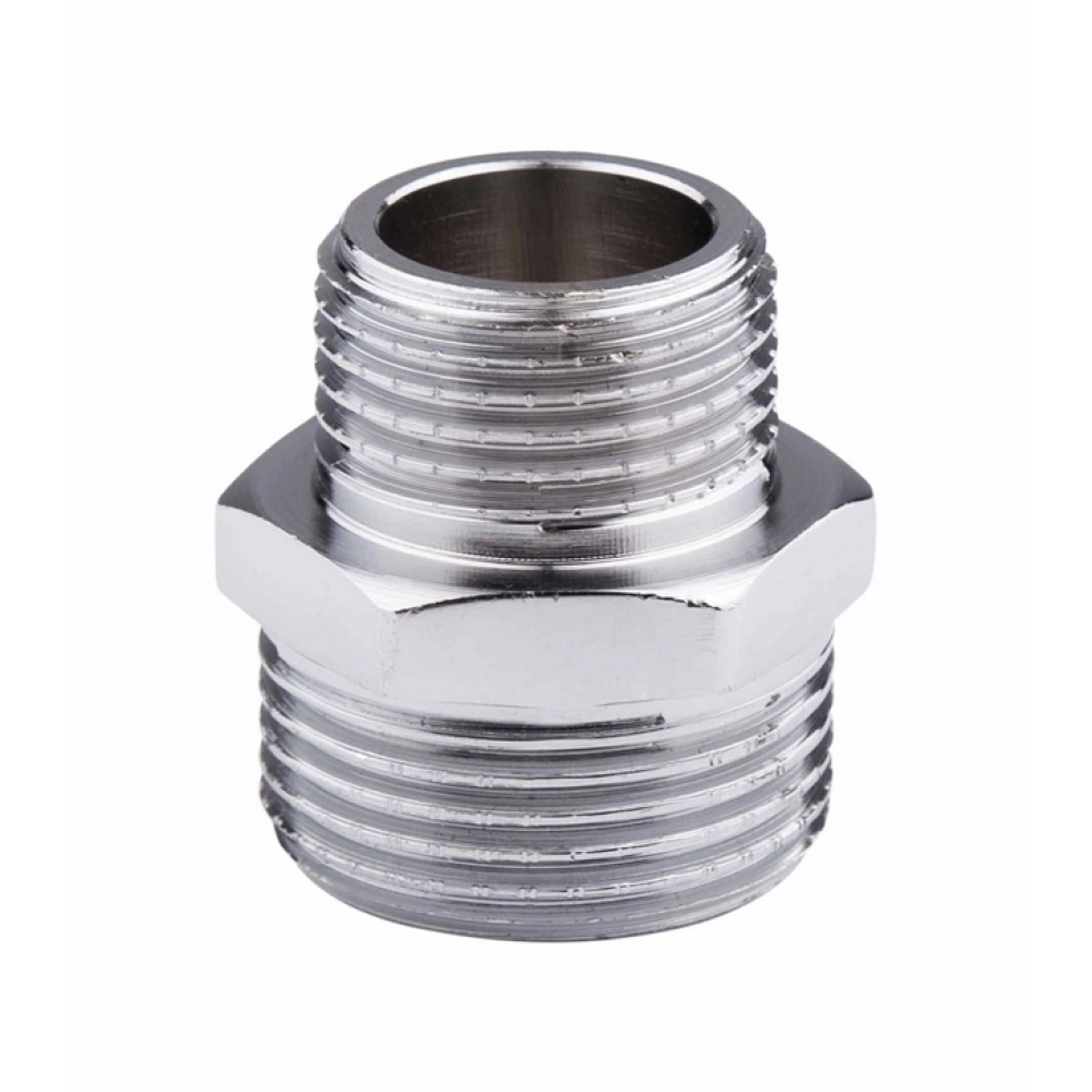Ниппель редукционный SD Forte 3/4"х1/2" латунный с покрытием хромом (000065744)