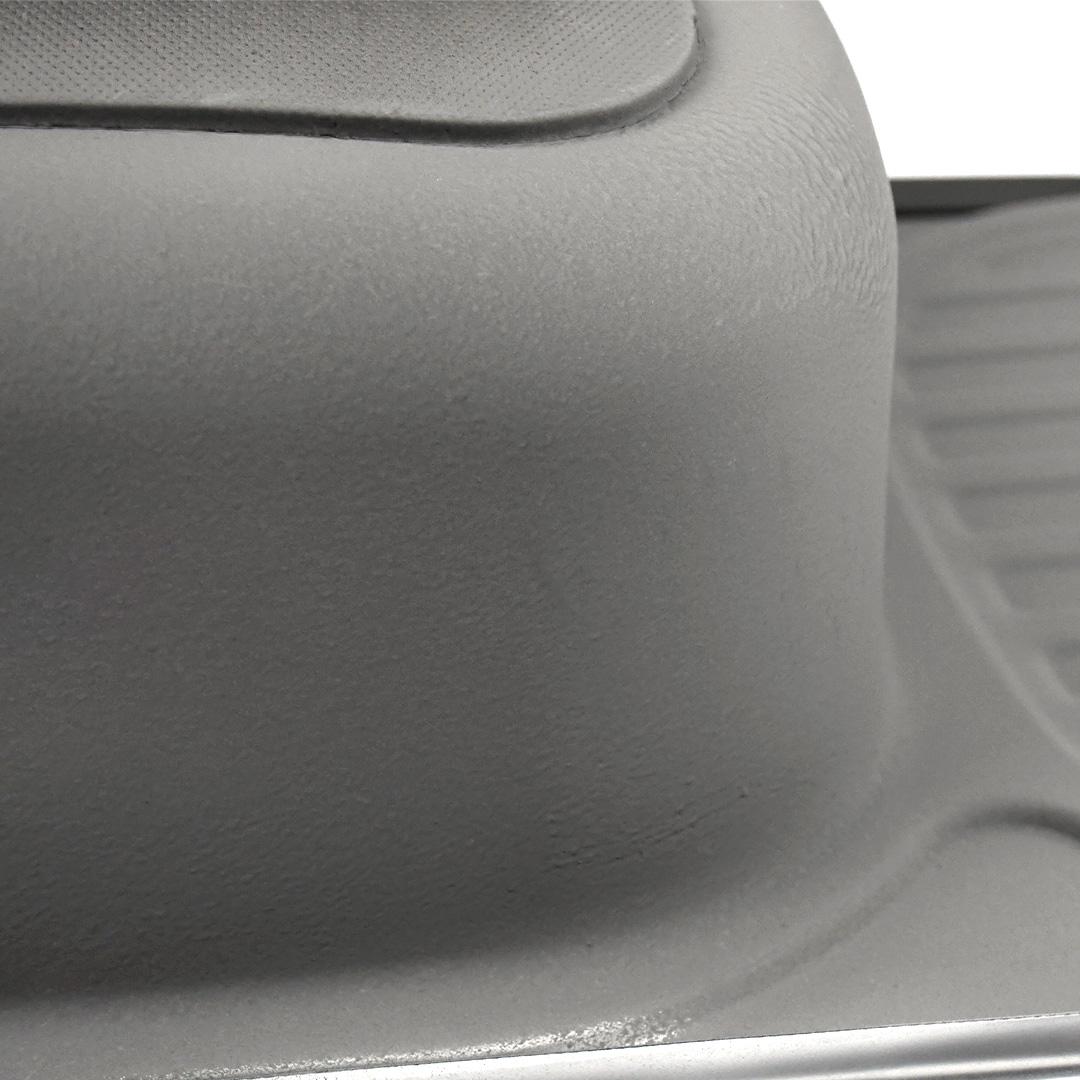 Мойка кухонная Lemax нержавеющая сталь декор сифон (LE-5004 DE) - фото 4