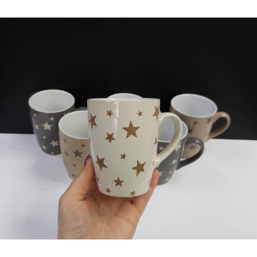 Набір кухлів Interos Зірки MIX 340 мл 6 шт. (ТЕХ.УПОК. KW 146) - фото 2 Набір кухлів Interos Зірки MIX 340 мл 6 шт. (ТЕХ.УПОК. KW 146) - фото 2