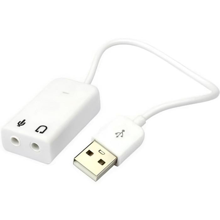 Звукова мапа зовнішня USB Virtual 7.1 Channel C-Media mini-jack 3,5 мм White (B00812)