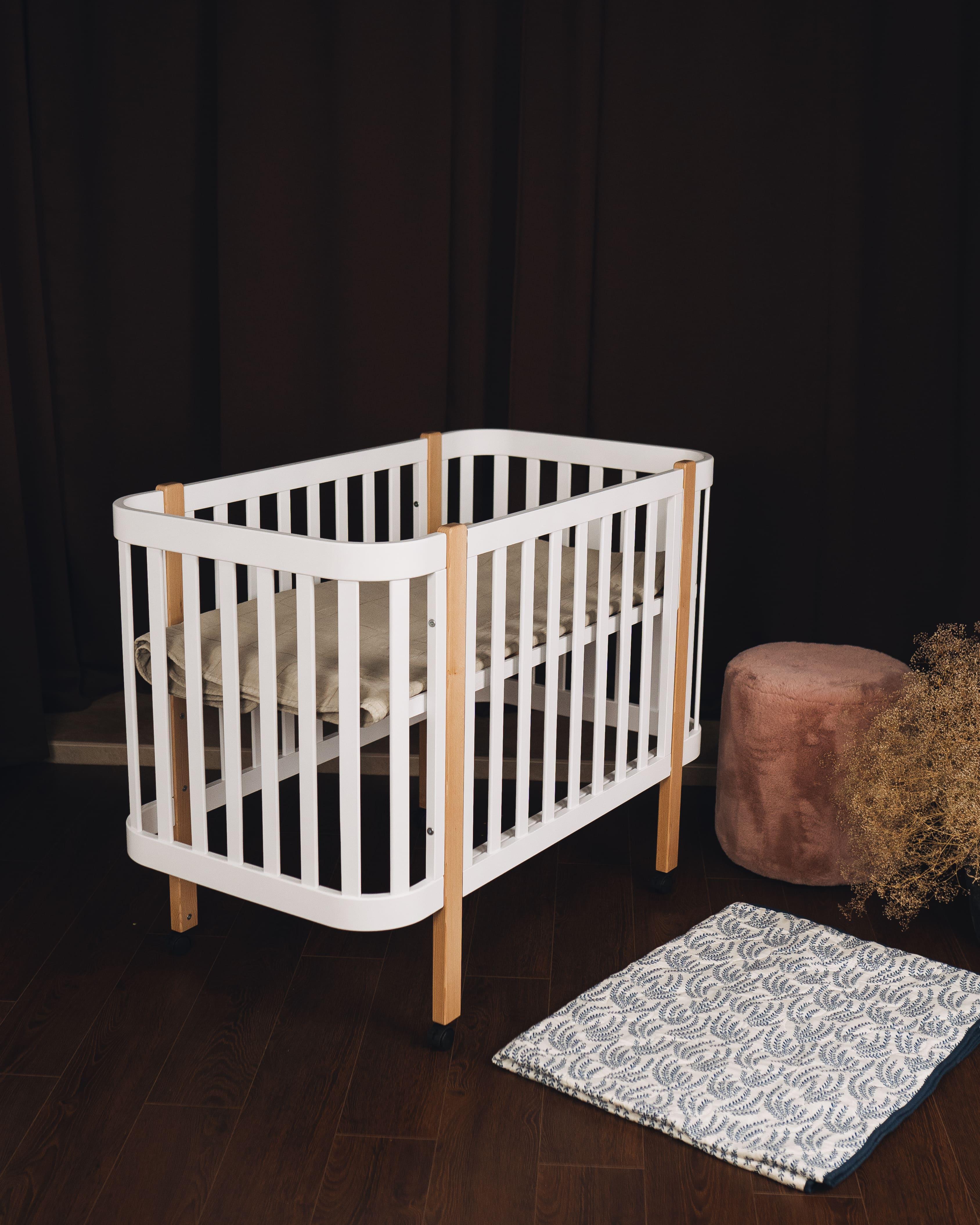 Детская кроватка Dominanta Милано с опускной боковиной Белый с натуральным (ЛД 7 БН_02) - фото 6 Детская кроватка Dominanta Милано с опускной боковиной Белый с натуральным (ЛД 7 БН_02) - фото 6