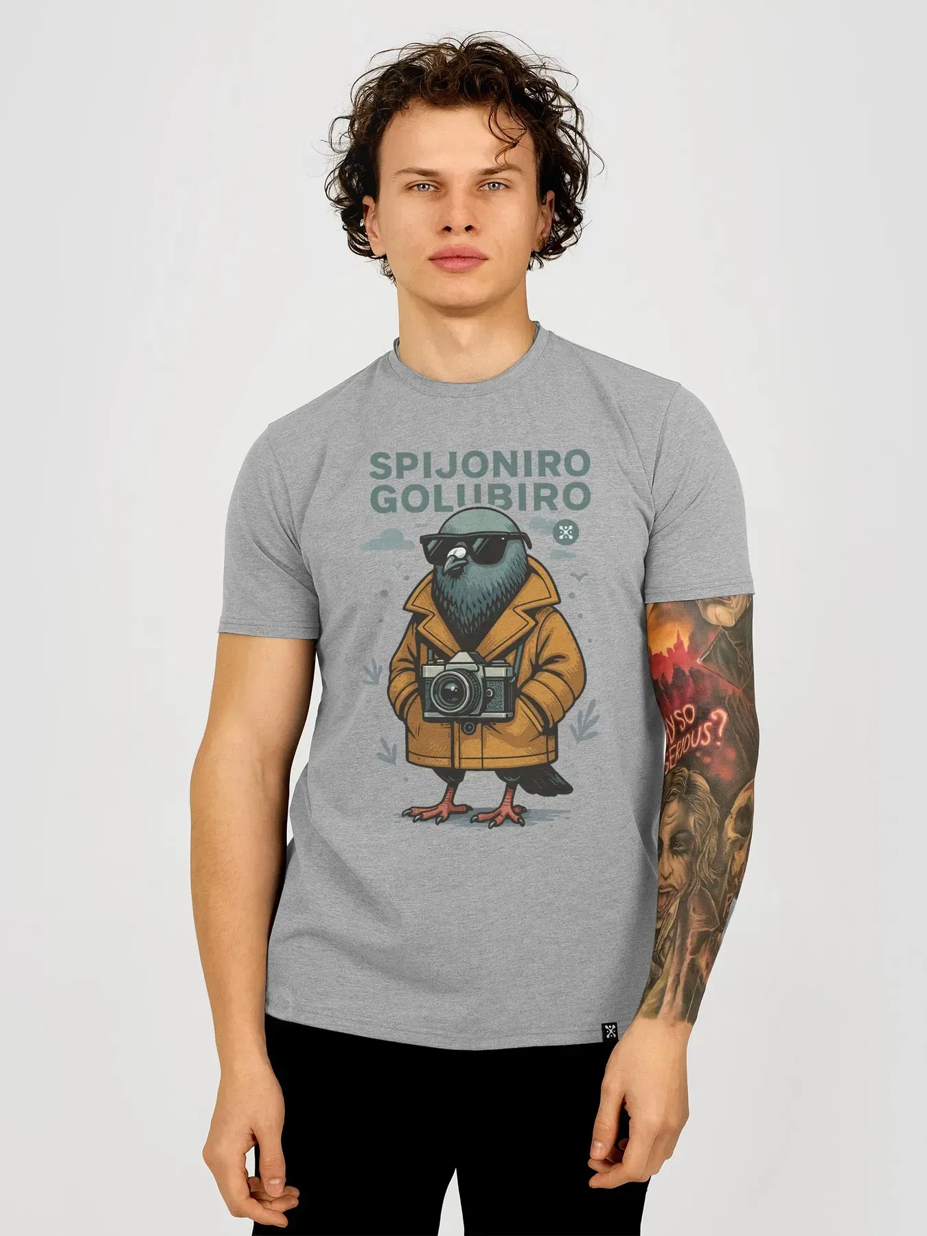 Футболка мужская Spijoniro Golubiro XL Серый (26962476)