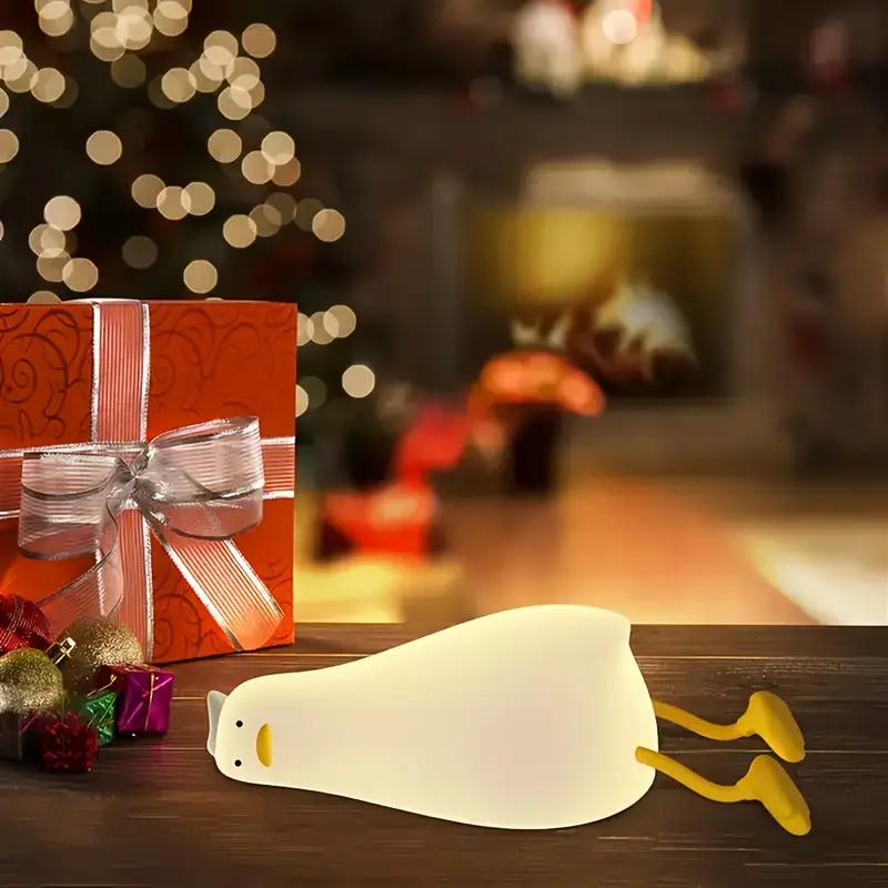 Ночник светодиодный Утка детский силиконовый аккумуляторный с сенсорным управлением 3 уровня яркости 21,5x10 см Теплый белый (D-0151) - фото 7 Ночник светодиодный Утка детский силиконовый аккумуляторный с сенсорным управлением 3 уровня яркости 21,5x10 см Теплый белый (D-0151) - фото 7