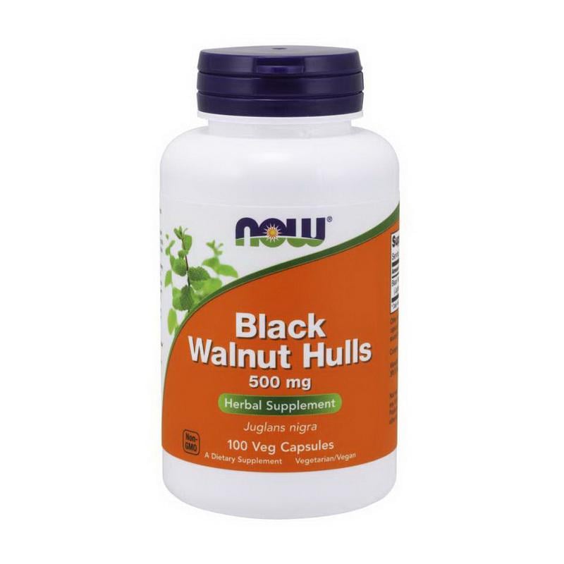Черный орех 500 мг NOW Black Walnut Hulls 500 mg 100 вер. капс.