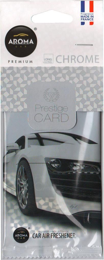 Ароматизатор для авто Aroma Car Prestige Card Chrome на зеркало сухой (0305281) Ароматизатор для авто Aroma Car Prestige Card Chrome на зеркало сухой (0305281)