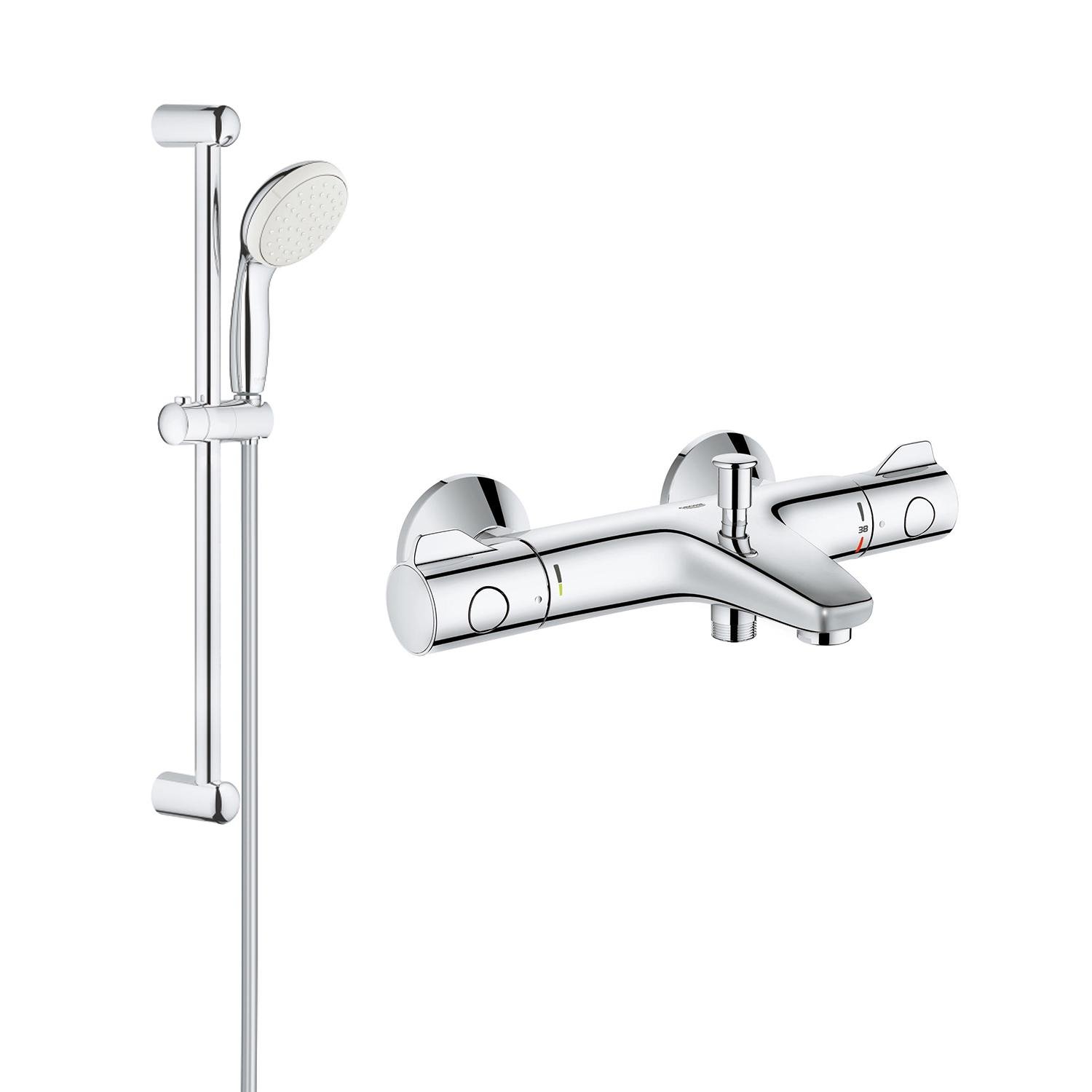 Змішувач для ванної Grohe Grohtherm CV032204 з термостатом Хром (174069)