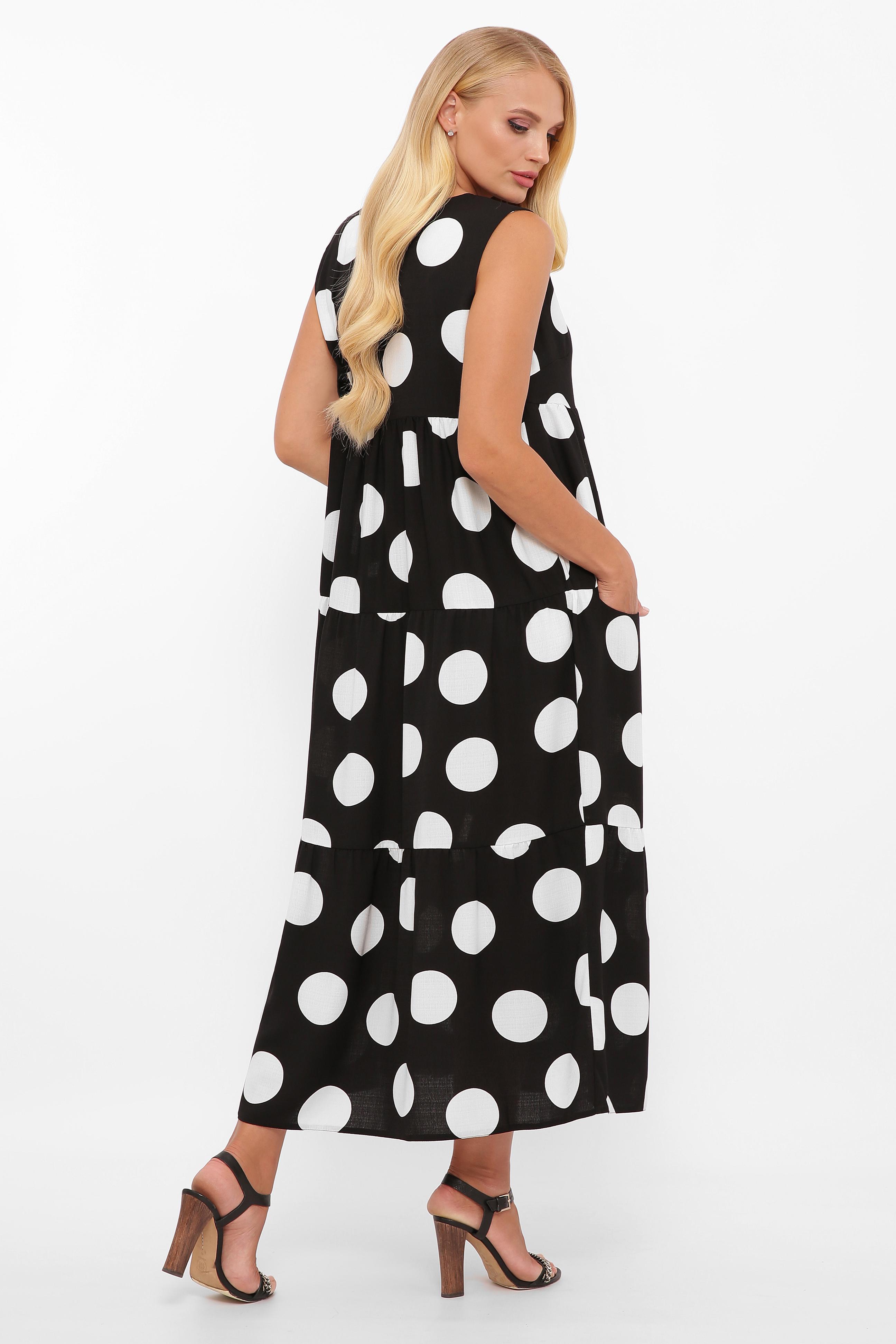 Платье VLAVI Тала р. 54 Черный/Горох (128403-54) - фото 4 Платье VLAVI Тала р. 54 Черный/Горох (128403-54) - фото 4