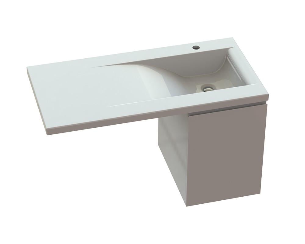 Тумба Міссурі з умивальником Фенікс правий А100 Білий глянець (1882350831)