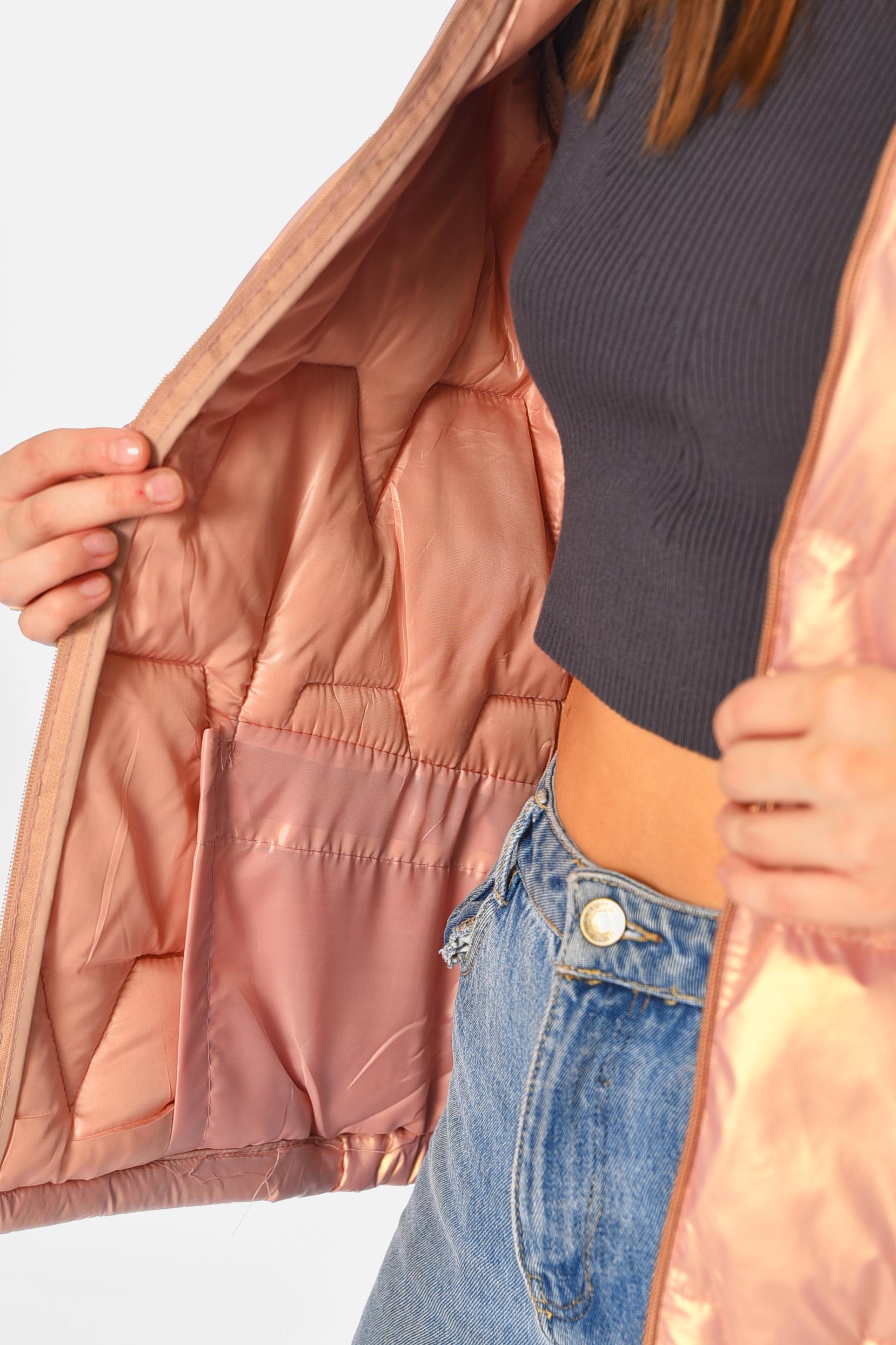 Куртка жіноча демісезонна S Пудровий (196017) - фото 4