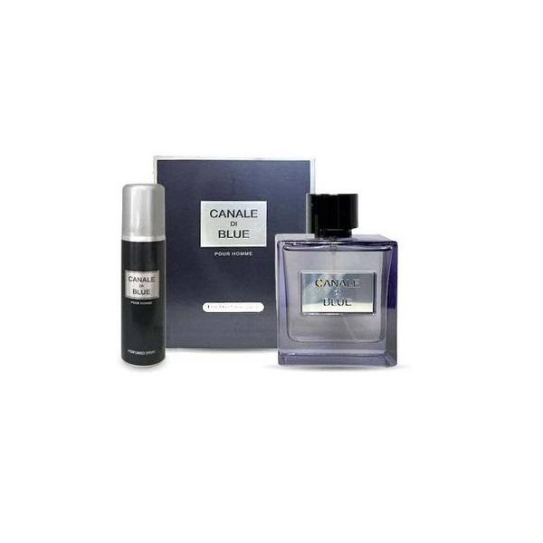 Парфюмированная вода для мужчин Fragrance World Canale De Blue 100 мл и дезодорант (11147)