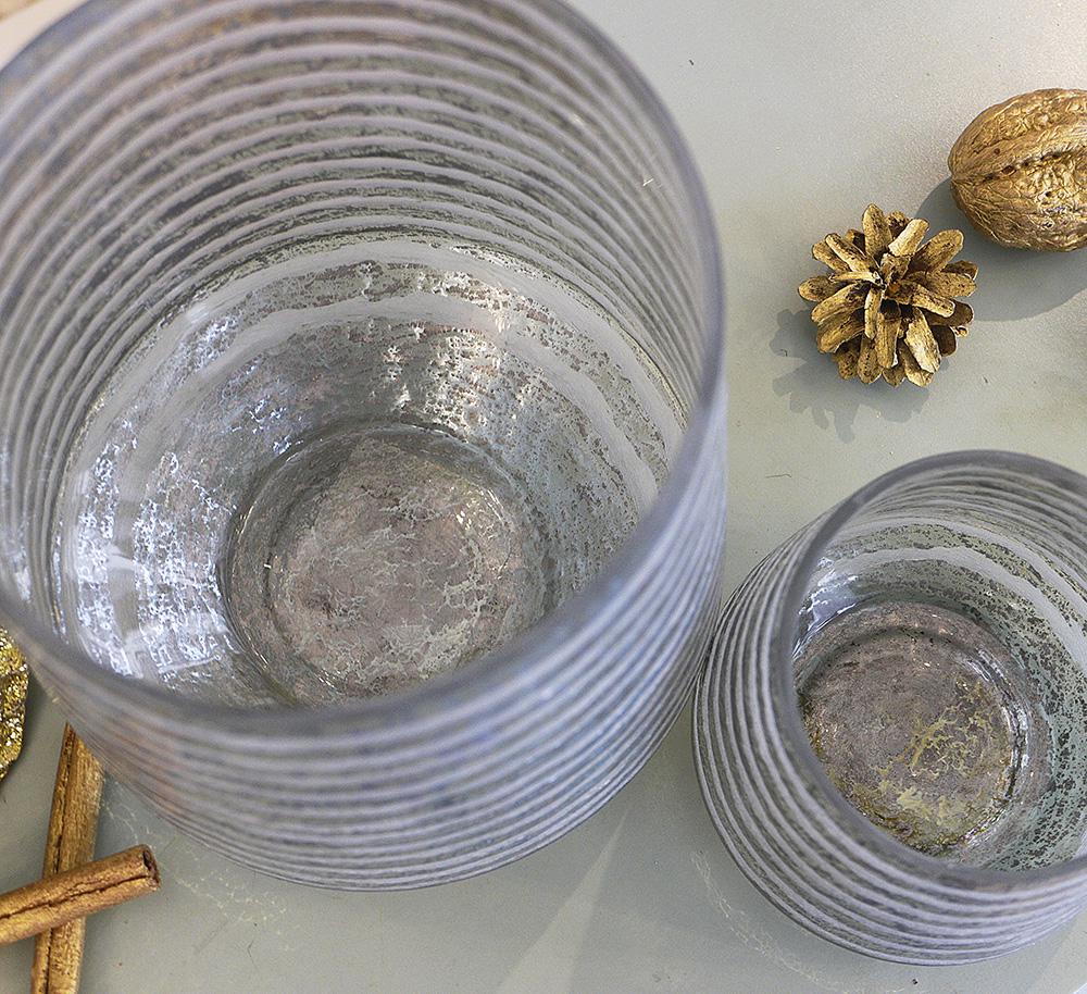 Набір підсвічників 2х сріблясте скло h11-20см Гранд Презент 1002205-2 серебро - фото 2 Набір підсвічників 2х сріблясте скло h11-20см Гранд Презент 1002205-2 серебро - фото 2