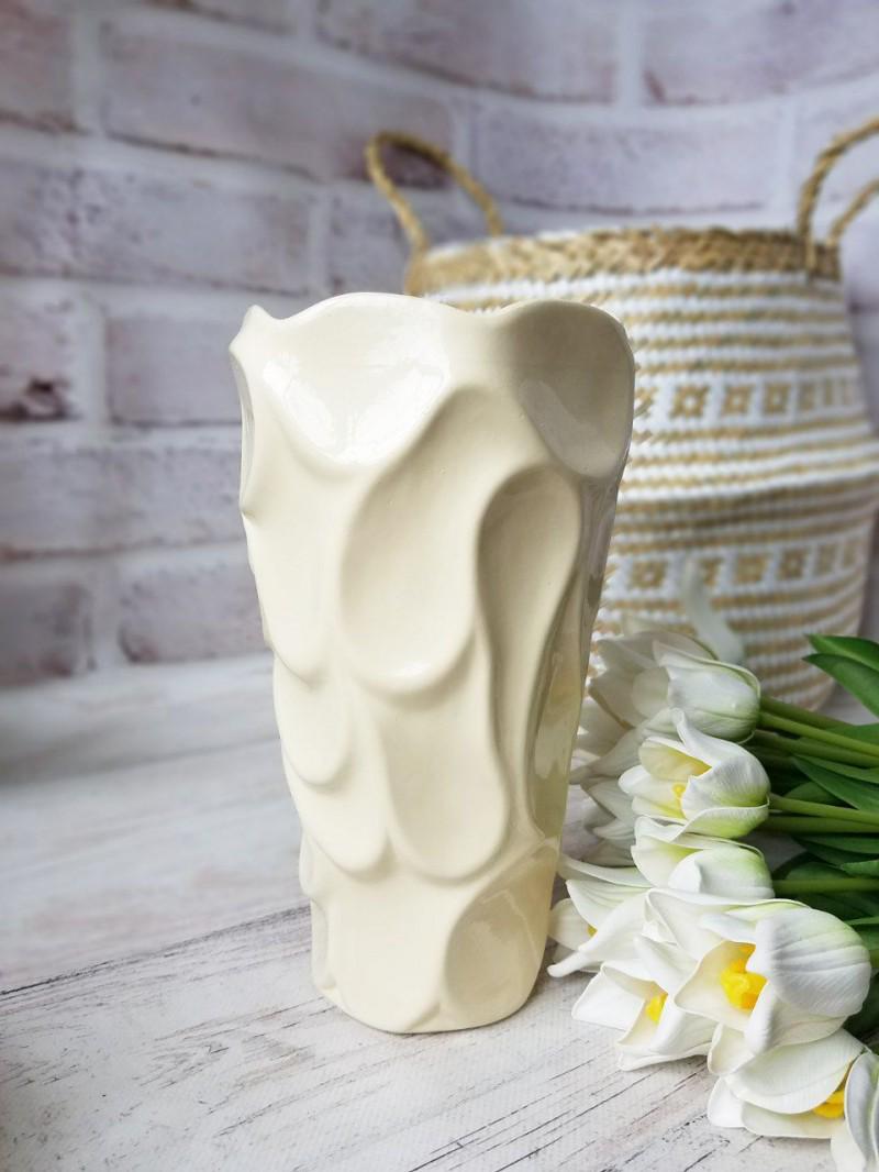 Ваза керамическая Лили 23 см Бежевый