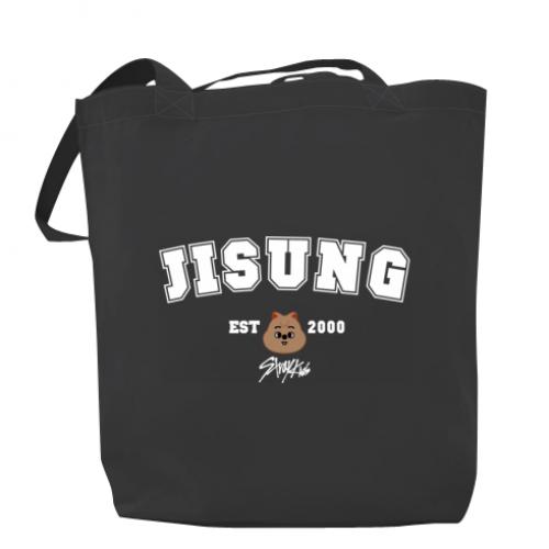 Шоппер Jisung Stray Kids 37x41 см Темно-серый (12846456-28-182223)