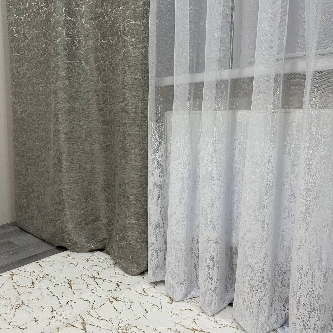 Штори Лорен жаккардові 1,5х2,7 м 2 шт. Сірий - фото 3 Штори Лорен жаккардові 1,5х2,7 м 2 шт. Сірий - фото 3