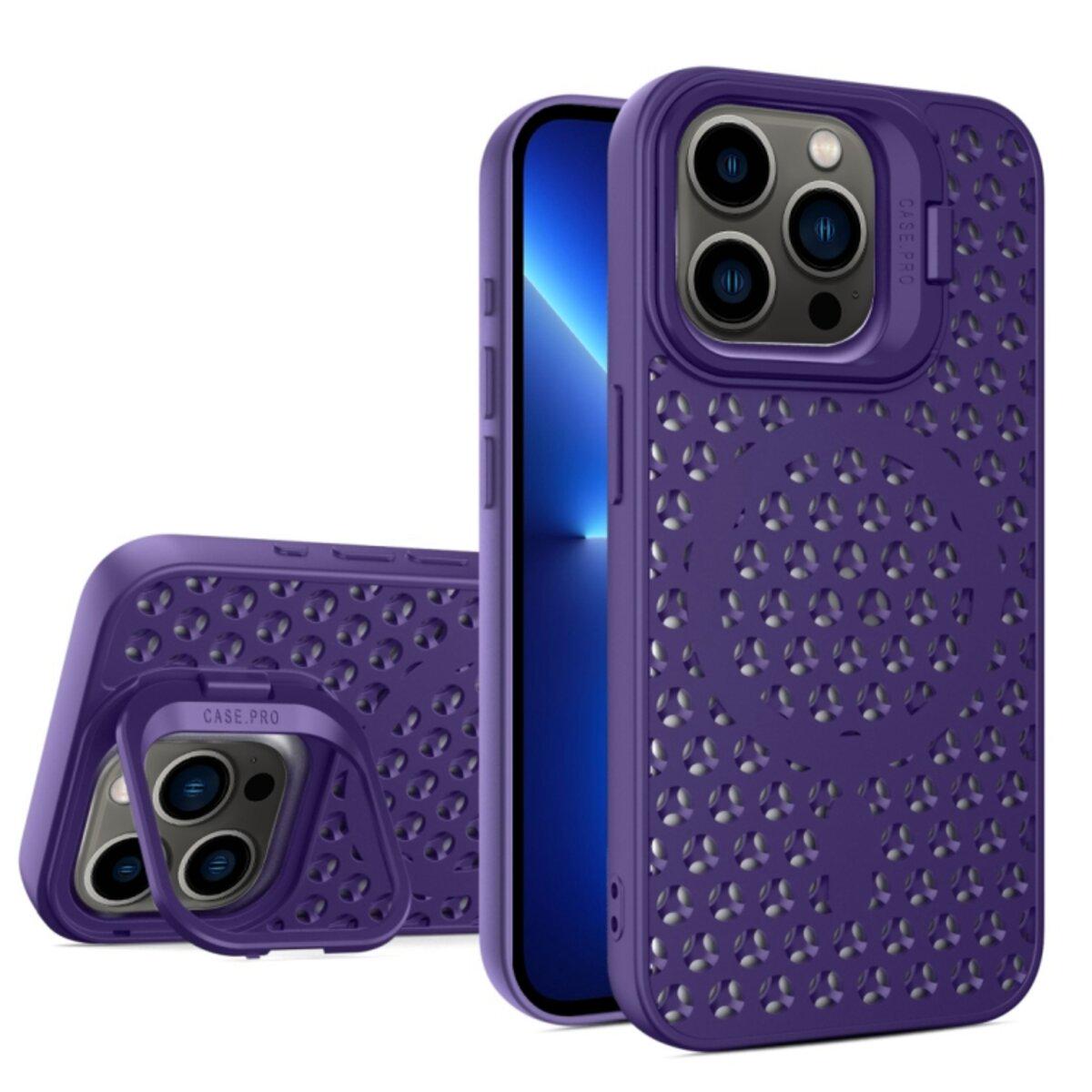 Противоударный чехол с подставкой Cosmic Grater Stand for Apple iPhone 13 Pro Purple
